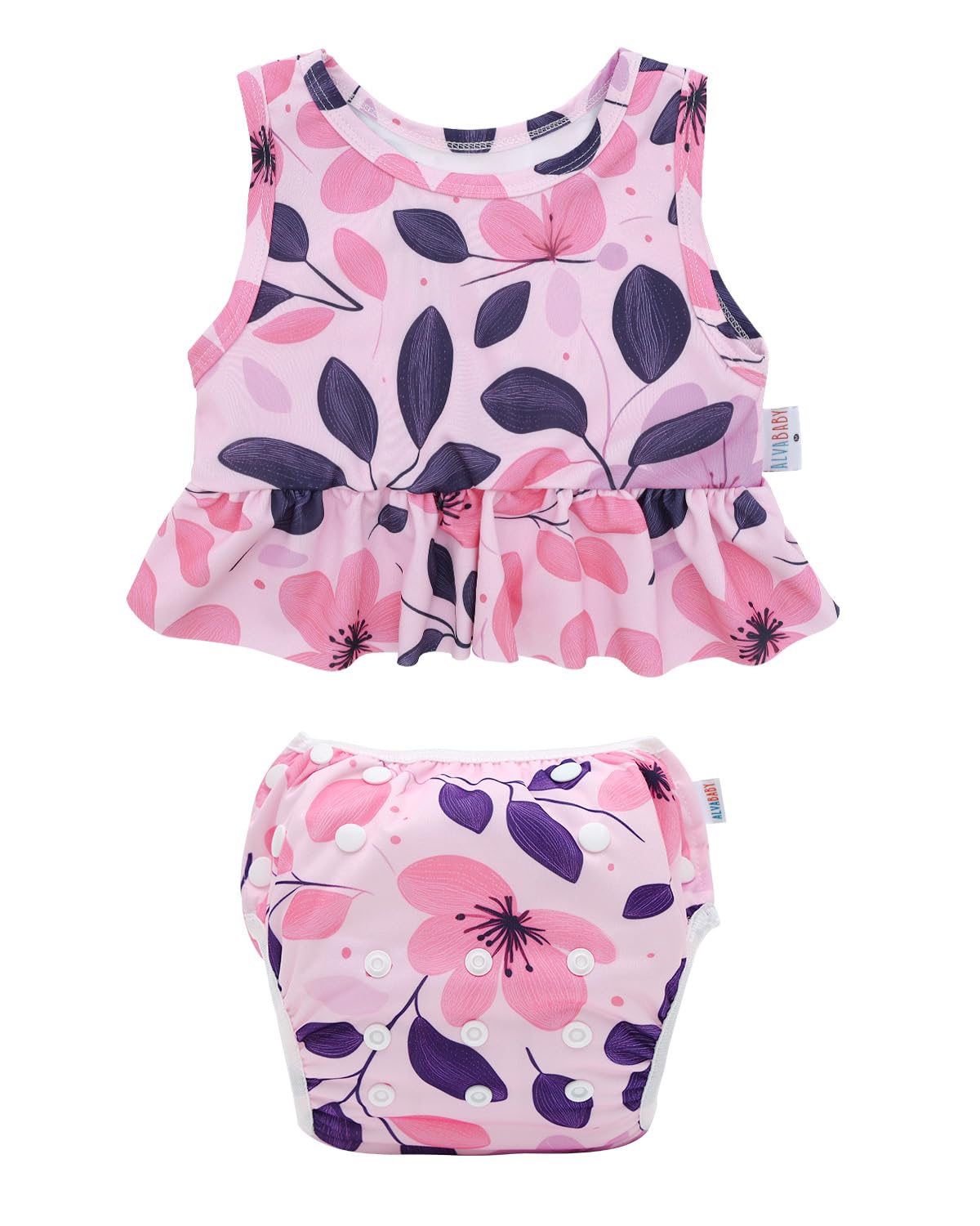 Baby Girl Swimsuit with Sleeve Top